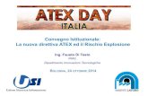 Convegno Istituzionale: La nuova direttiva ATEX ed il ... · placed on the market and/or put into service by a responsible person (who will then be the manufacturer of that assembly)