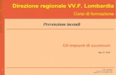 Direzione regionale VV.F. Lombardia - Libero.it · 2005. 11. 28. · e montacarichi - Parte 72: Ascensori antincendio EN 12016 Compatibilità elettromagnetica - Norma per famiglia