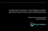 The Big Data Revolution: “When Bigger is Better” Real Use ...torlone/bigdata/S3-Ringmaster.pdf · Germany (Berlin, Bremen, Dusseldorf, Frankfurt, Gutersloh, Hamburg, Munich) ...