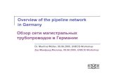 Overview of the pipeline network in Germany · Overview of the pipeline network in Germany Обзор сети магистральных трубопроводов в Германии