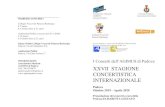 XXVII STAGIONE INTERNAZIONALE€¦ · XXVII STAGIONE CONCERTISTICA INTERNAZIONALE ... di Padova dell’A.GI.MUS. è presente nel territorio dall’Ottobre 1994, data di inaugurazione