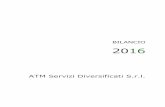 Bilancio ATM Diversificati al 31-12-2016 per Assemblea del ......del c.c. e, pertanto, non si è provveduto a redigere la relazione sulla gestione ai sensi dell'art. 2435 - bis, comma