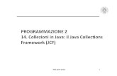 PROGRAMMAZIONE 2 14. Collezioni in Java: il Java Collec ...pages.di.unipi.it/ferrari/CORSI/PR2/LEZIONI17-18/LL.pdfJCF: alcune classi concrete • ArrayList, Vector: