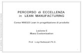 PERCORSO di ECCELLENZA in LEAN MANUFACTURINGmy.liuc.it/MatSup/2014/N90323/Lean Design_Liuc_6-Mass... · 2014. 10. 9. · 1 PERCORSO di ECCELLENZA in LEAN MANUFACTURING Corso N90323