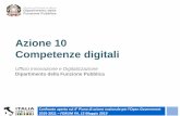 Azione 10 Competenze digitali - Home - Open Government ...open.gov.it/wp-content/uploads/2019/05/Slide_ALBANO.pdfPortale Open data sui beni confiscati Ampliamento dataset sistema camerale