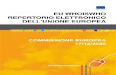 UNIONE EUROPEA EU WHOISWHO REPERTORIO ELETTRONICO … · 2020. 6. 26. · Dir SP — Servizio Protocollo 23 Dir G — Relazioni interistituzionali 23 Dir H — Relazioni esterne 24