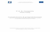 P. O. R. Campania 2000-2006 Complemento di programmazione · di energia elettrica a servizio delle aree produttive 134 2.1 Promozione e valorizzazione integrata del sistema dei beni
