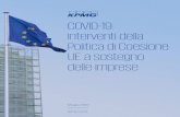 COVID-19: interventi della Politica di Coesione UE a sostegno · e trasferire, con particolare riferimento alle PMI, ... istituire dei Centri di servizio in grado di assistere le