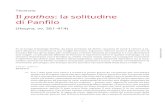 Il pathos: la solitudine di Panfilo - HUB Campus · Il pathos: la solitudine di Panfilo (Hecyra, vv. 361-414) In un lungo monologo Panfilo, da poco rientrato ad Atene, racconta di