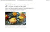 Aperitivi extra lusso con grandi cuochi alla 'Milano Gourmet … · 2014. 3. 5. · Albergo e ristorante partono come unico insieme, nel corso del tempo, un anno, il ristorante si