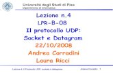 Dipartimento di Informatica Lezione n.4 LPR-B-08didawiki.cli.di.unipi.it/lib/exe/fetch.php/lpr-b/lpr-b... · 2008. 10. 24. · ULezione 4: Il Protocollo UDP, sockets e datagrams Andrea
