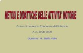 Corso di Laurea in Educatore dell’infanzia A.A. 2008-2009Flusso PARALLELO input output Identificazione dello stimolo (PERCEZIONE) Selezione della risposta (DECISIONE) programmazione