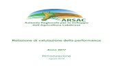 Relazione di valutazione performance ARSAC 2017 - ver. rimod. · In conseguenza di quanto esposto nel punto precedente e dell’uscita di diversi bandi per la presentazione di domande