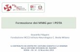 Formazione dei MMG per i PDTA - ISS · 756 MMG 4 sezioni del corso di formazione ... Argomenti prevenzione, MMSE, diagnosi, terapie, emergenze, comunicazione con paziente e famiglia