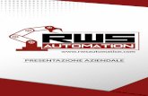 PRESENTAZIONE AZIENDALE - rwsautomationrwsautomation.com/.../11/RWS-Presentazione-Aziendale-mobile-versi… · PRESENTAZIONE AZIENDALE . LA NOSTRA MISSION LE ATTIVIT ...