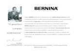 BERNINA of America: Premium Swiss quality sewing ...• Fabbrica di macchine per cucire BERNINA • CH-8266 Steckborn/SVIZZERA "Vi garantisco completa soddisfazione” H.P. Ueltschi
