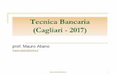 Tecnica Bancaria (Cagliari - 2017)€¦ · sono per il cliente i rendimenti e per la banca i costi dell’attività finanziaria posta in essere con i contratti suddetti, la valuta