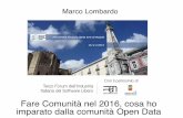 Marco Lombardo · Fare Comunità nel 2016, cosa ho imparato dalla comunità Open Data Marco Lombardo