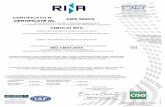 CERTIFICATO N. EMS-5860/S CERTIFICATE No. · 2020. 4. 3. · ISO 14001:2015 E AL REGOLAMENTO TECNICO ACCREDIA RT-09 15.05.2015 13.05.2018 CISQ è la Federazione Italiana di Organismi