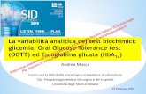 La variabilità analitica dei test biochimici: glicemia, OralGlucose … - Andrea Mosca... · 2019. 3. 19. · Domanda 2: quanti laboratori soddisfano il traguardo di errore accettabile