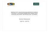 Máster en Educación Intercultural Interuniversitario Euro... · 2012. 5. 16. · El Máster Interuniversitario Euro-Latinoamericano en Educación Intercultural (Máster INTER) es