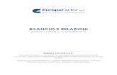 BILANCIO E RELAZIONI · 2020. 7. 3. · bilancio e relazioni (esercizio chiuso al 31 dicembre 2019) europa factor s.p.a. capitale sociale: € 3.125.000,00 i.v._abi: 32848_codice