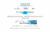 Settimana dell’autismo 2016 - Aspat Campaniaaspatcampania.it/wp-content/...SETTIMANA-AUTISMO.pdf · occasione della Giornata Mondiale per la consapevolezza dell'Autismo. Il Massimo