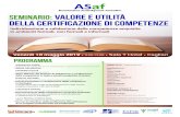 SEMINARIO: VALORE E UTILITÀ DELLA CERTIFICAZIONE ......• Percorsi formativi e certificazione delle competenze in Sardegna Il Repertorio dei Profili di Qualificazione nella nuova