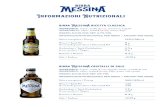 BM info nutrizionali - Birra Messina · Informazioni Nutrizionali birra MessinA ricetta classica INGREDIENTI: acqua, malto d’orzo, granturco, luppolo INGREDIENTS: water, malted