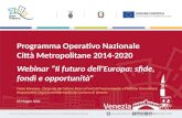 Programma Operativo Nazionale Città Metropolitane 2014 ......Programma Operativo Nazionale Città Metropolitane 2014-2020 Webinar “Il futuro dell'Europa: sfide, fondi e opportunità”