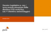 Decreto Legislativo n. 125/2019 recante attuazione della ... · Marzo 2011. Aprile 2013. Effectiveness of AML / CFT systems. Linee guida . e . principi. per l’ adozione dell’approccio