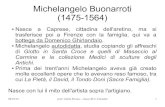Michelangelo Buonarroti (1475-1564) - WordPress.com...Michelangelo Buonarroti (1475-1564) Nasce a Caprese, cittadina dell'aretino, ma si trasferisce poi a Firenze con la famiglia,