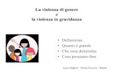 La violenza di genere e la violenza in gravidanza · La violenza domestica = ogni forma di abuso o violenza che si compie all’interno della famiglia •La violenza domestica è