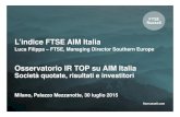 L’indice FTSE AIM Italia - AIM-ItaliaAIM-Italiaaimnews.it/wp-content/uploads/2015/07/FTSE-LUCA-FILIPPA.pdfFTSE Russell 30 giugno 2015 2 1. Introduzione 2. Gli indici FTSE per il