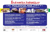 «AL BULGNAIS PAR TÓTT» · 2019. 11. 29. · «AL BULGNAIS PAR TÓTT» 6 incontri di «Teâter in famajja» per divertirsi e riscoprire il dialetto bolognese. giovedì 28 novembre