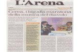 L'Arena 'ARENA Mercoledì 8 Ottobre 2014 il giornale di ... · il giornale di Verona dal 1866 Spettacoli 47 AREA EXP. Sabato, per 15 ore filate dalle 10,30 del mattino, il quinto