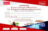 EMEM Executive Master in Export Management€¦ · EMEM Executive Master in Export Management AGRI•FOOD•BEVERAGE Partner Le eccellenze locali e la loro valorizzazione ti fanno