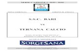 S.S.C. BARI vs TERNANA CALCIO...Il ritorno di Marino Ritorno da ex atto terzo per Marino Defendi, in biancorosso dall’agosto 2011 all’agosto 2016 per un totale di 171 presenze