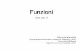 Moreno Marzolla Home Page - Funzioni in C · 2020. 4. 1. · Funzioni 5 Funzione Se la funzione ritorna "void" (cioè nessun risultato) – il return è facoltativo – se manca,
