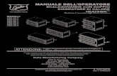 MANUALE DELL’OPERATOREphuconfig.dukemfg.com/HS2/al_-1/manuals/Manual HS2 - Italian.pdf · Ispezionare il cartone e/o il contenitore di spedizione, riportando attentamente eventuali