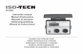 IIT- Manuel d'instructions Manuale di istruzioni … · 2019. 10. 12. · The ISO-TECH IIT-2302 Insulation and Continuity Tester has been designed to comply with current lEE Regulations