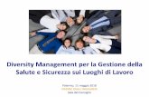 Diversity Management per la Gestione della Salute e ... · Diversity Management per la Gestione della Salute e Sicurezza sui Luoghi di Lavoro Palermo, 11 maggio 2018 ORDINE DEGLI