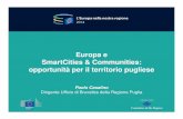 Europa e SmartCities & Communities: opportunità per il ...capacitaistituzionale.formez.it/sites/all/files/... · SC4 Smart Cities and Communities Approccio a due fasi: • Ricerca