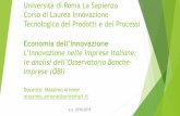 Università di Roma La Sapienza Corso di Laurea Innovazione ... · Competitività delle imprese italiane: alcune evidenze u Il sistema produttivo italiano, in termini di competitività̀
