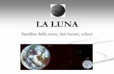 LA LUNA - Altervista LUNA.pdf · Conseguenze dei moti lunari Se la Luna si trova fra Terra e Sole (in "congiunzione") avremo il novilunio o "luna nuova" (posizione A). Se la retta