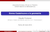 Emma Castelnuovo e la geometria - fontanar/downloads/PAS_2014.pdf · PDF file Title: Emma Castelnuovo e la geometria Author: Claudio Fontanari ` `%%%`#`&12_`__~~~ alse Created Date: