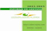 2012-2015 -   · PDF file

1 2012-2015 nancy lorena castro sanz armenia – quindÍo informe de gestiÓn