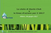 Lo stato di Kyoto Club e le linee d’azione per il 2017 · Lo stato di Kyoto Club e le linee d’azione per il 2017 ANSA (01.03.2017): Galletti, Piano nazionale Clima-Energia pronto