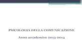 PSICOLOGIA DELLA COMUNICAZIONE Anno accademico 2013-2014docenti.unimc.it/ramona.bongelli/teaching/2013/11846/files/PSIC... · PSICOLOGIA - In passato: discorsi (lógos) sull’anima