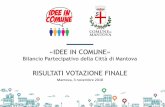 «IDEE IN COMUNE» - Fondazione Romagnosi in...Considerato il budget disponibile per il progetto «Idee in Comune 2018», pari a 200.000 euro, il Comune di Mantova, valutata la graduatoria